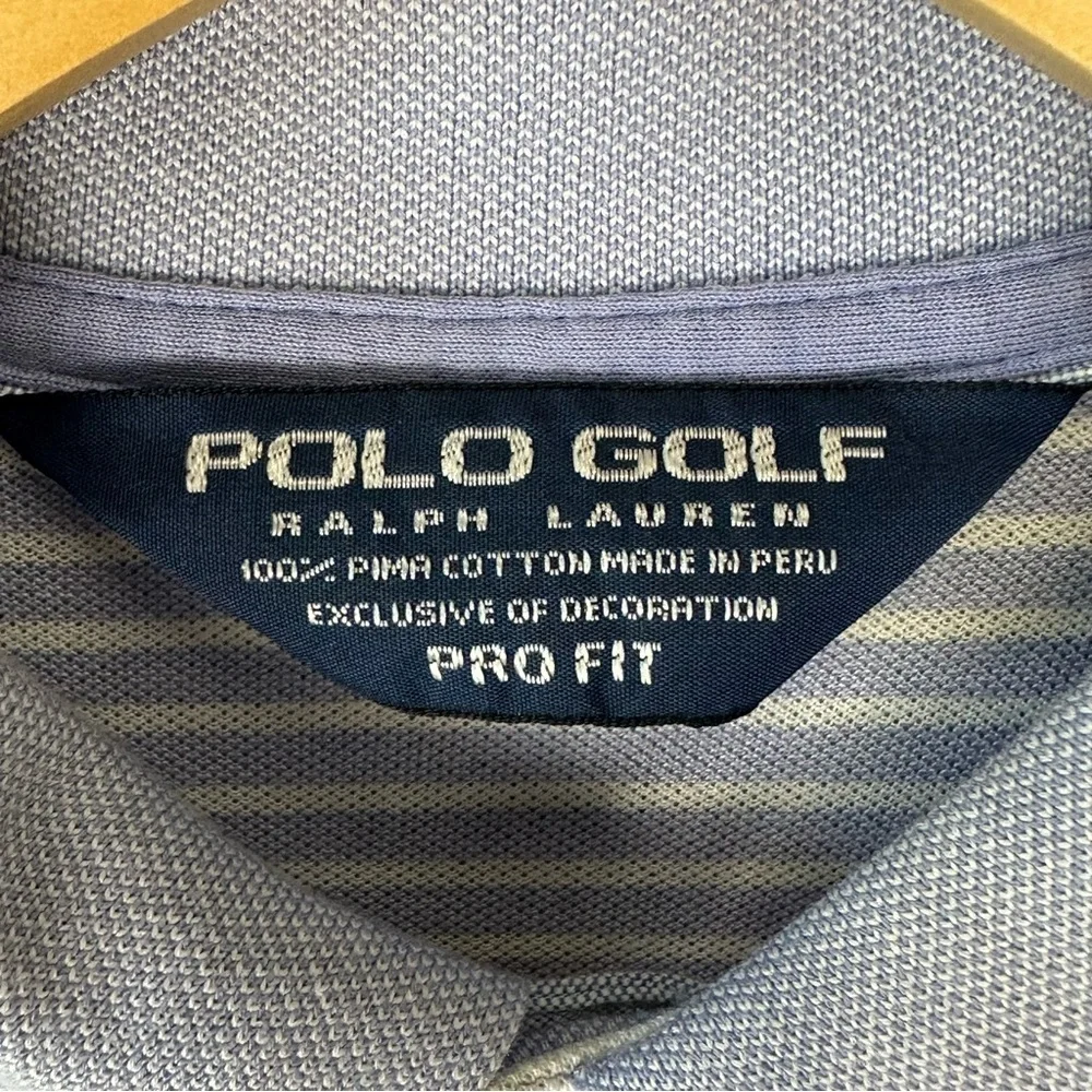Ralph Lauren Medium Purple & White Long Sleeve Classic Fit Collared Shirt